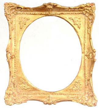 Dollhouse Miniature Frame, Antique, 2 7/8 X 2 1/2